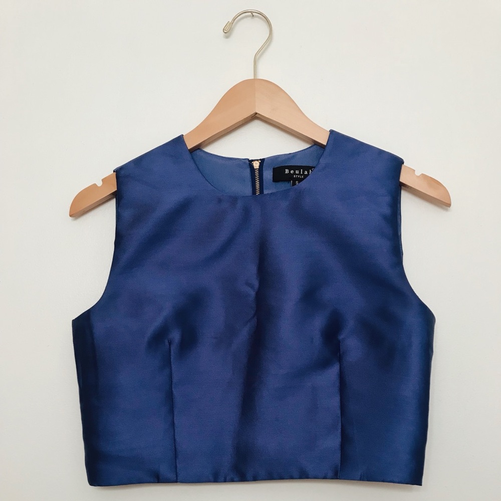 Royal blue crop top